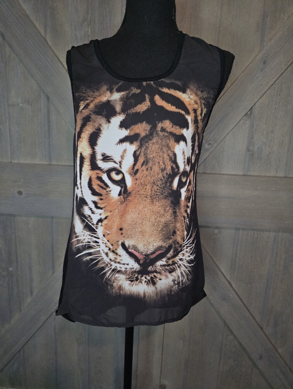 Y2k Love J Tiger Tank Top sz Medium